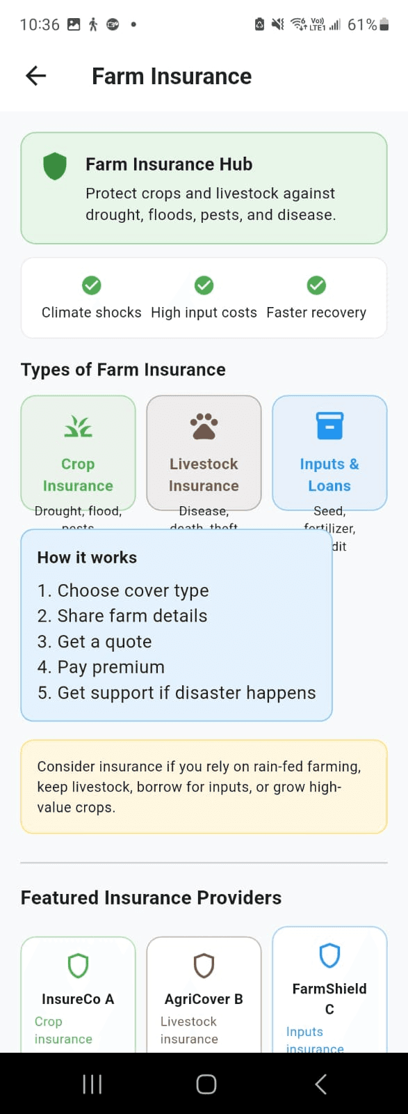 Kilimo Afya mobile app screenshot 8